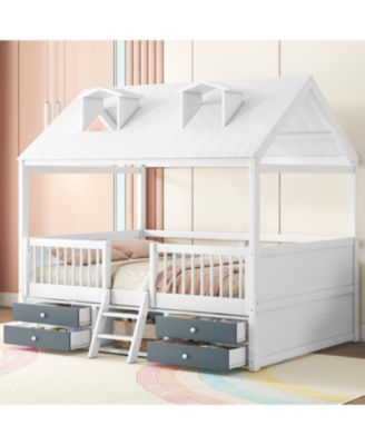 Full Size Wood Bed House Bed Frame