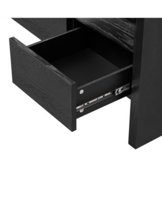 60" Modern Ash Veneer 3-Door Sideboard