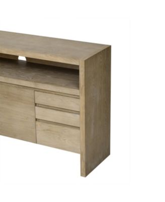 60" Modern Ash Veneer 3-Door Sideboard