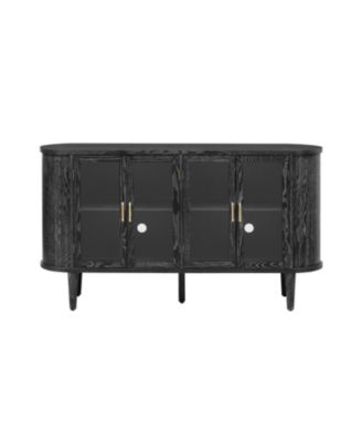 Farmhouse Sideboard Cabinet with Glass Doors