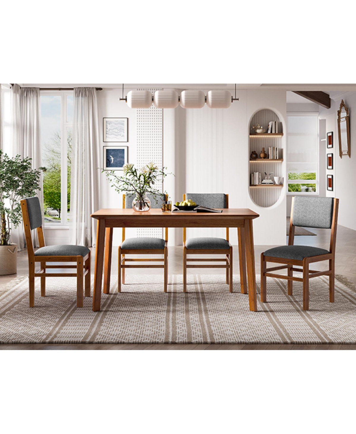Streamdale Furniture Mid Century Modern 5-Piece Dining Set