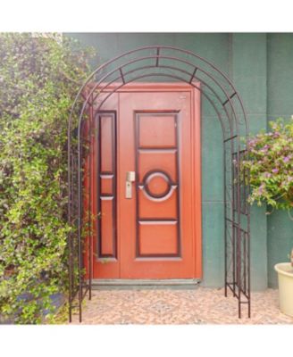 Black Metal Garden Arch 90.5" High
