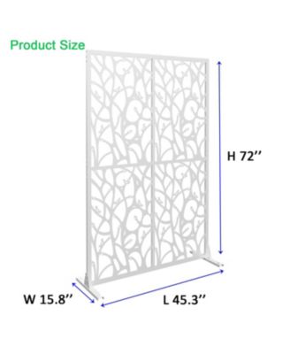 White Bird Metal Privacy Screen 3.8x6ft