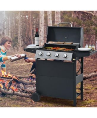 Propane 4-Burner BBQ Grill Stainless Steel 34 000 BTU