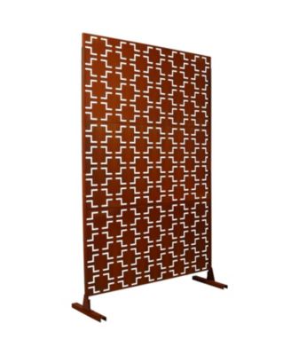 Metal Privacy Screen 76"x48" Rusty