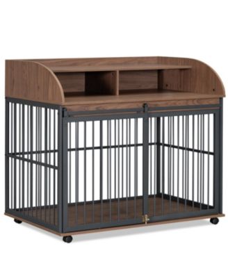 44" Heavy Duty Dog Crate Furniture with Storage