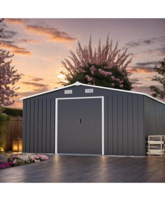 Streamdale Campcraft 10x12ft Steel Storage Shed w/ Windows - 2 Colors