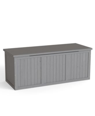 Streamdale 112 Gallon Wooden Deck Box - Outdoor Storage, Seat & Table Top