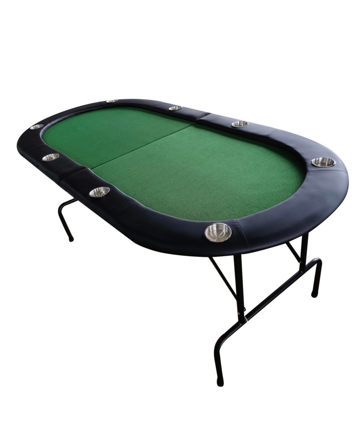 Streamdale Furniture Streamdale Design 73" Foldable Poker Table with Cup Holders #16364 Green