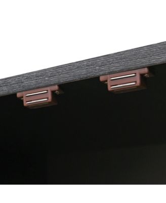 54" Retro Buffet Cabinet - 4-Door Fluted Sideboard