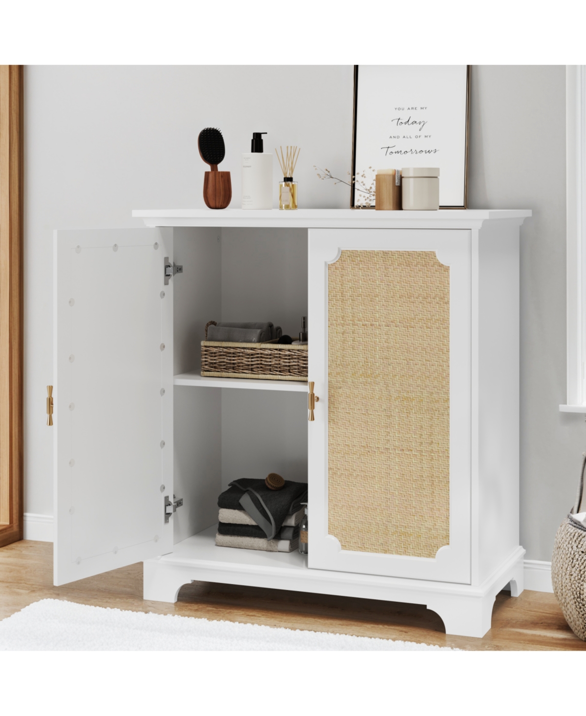 Streamdale Rattan Door Sideboard Buffet Storage Cabinet