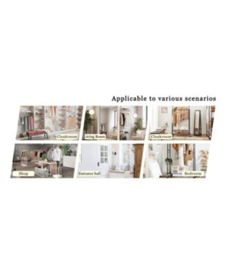 Modern Silver & Gold Coat Rack - 72 Inch, Detachable Bracket