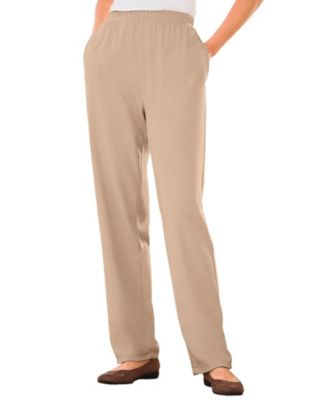 Plus Size Within 7-Day Knit Straight-Leg Pull-On Pants