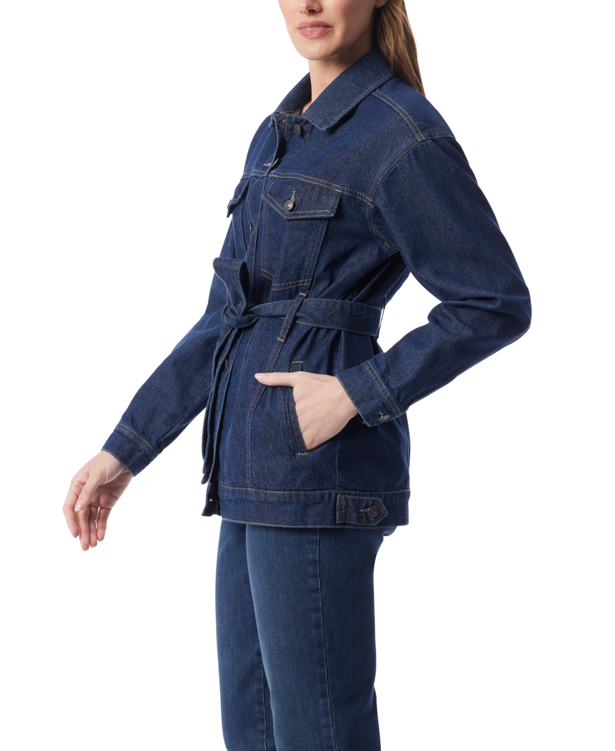 Gloria Vanderbilt Women's Belted Jacket In Blue