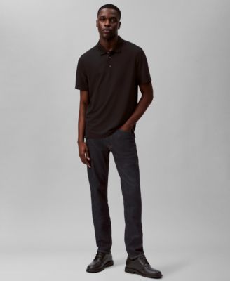 Men’s Short Sleeve Stretch Jacquard Polo Shirt