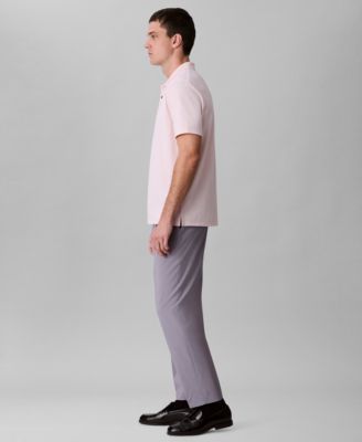 Men’s Short Sleeve Stretch Jacquard Polo Shirt