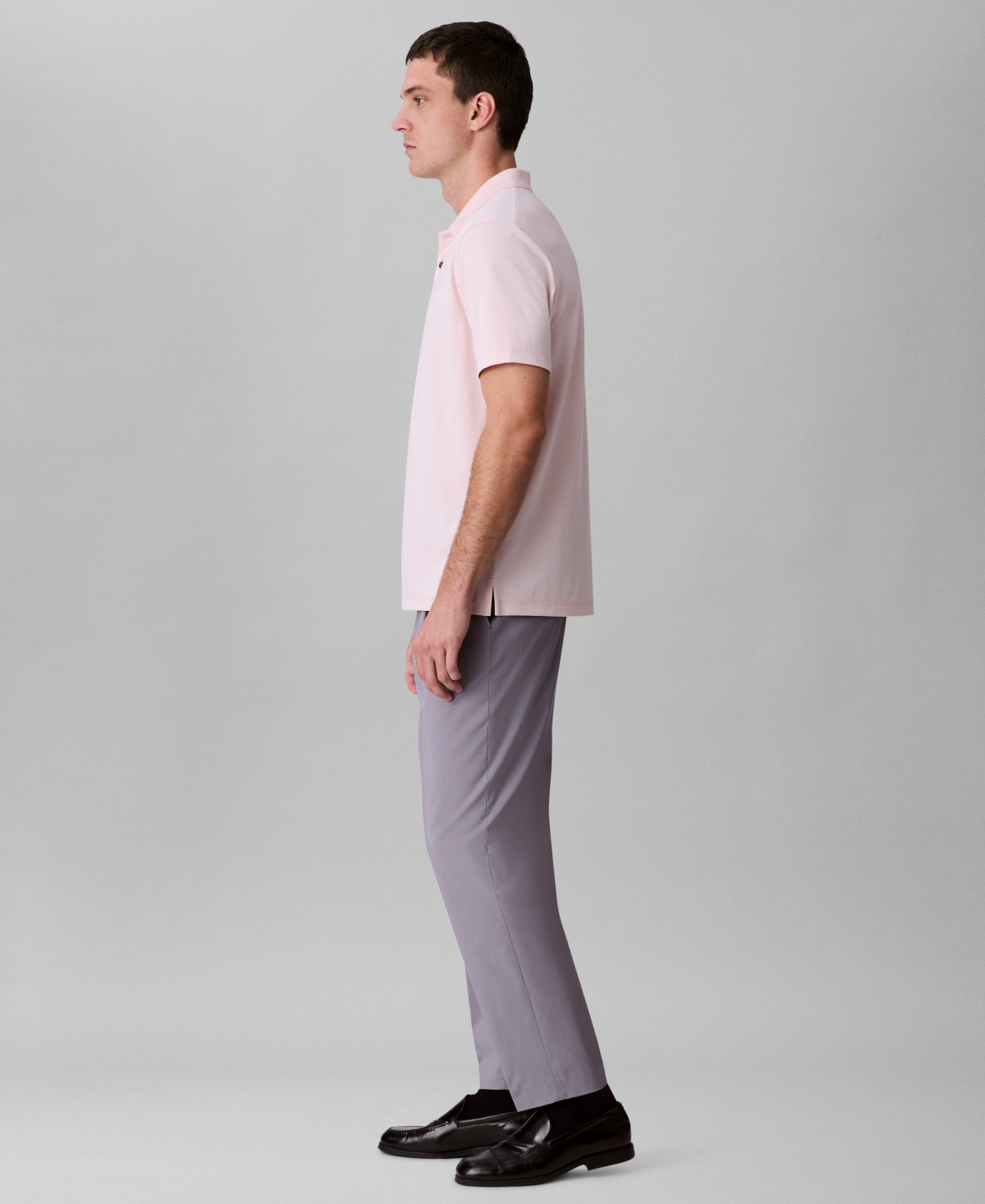 Calvin Klein Men's Short Sleeve Polo Shirt In Neutral