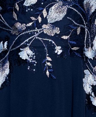 Petite A-Line Embroidered Dress