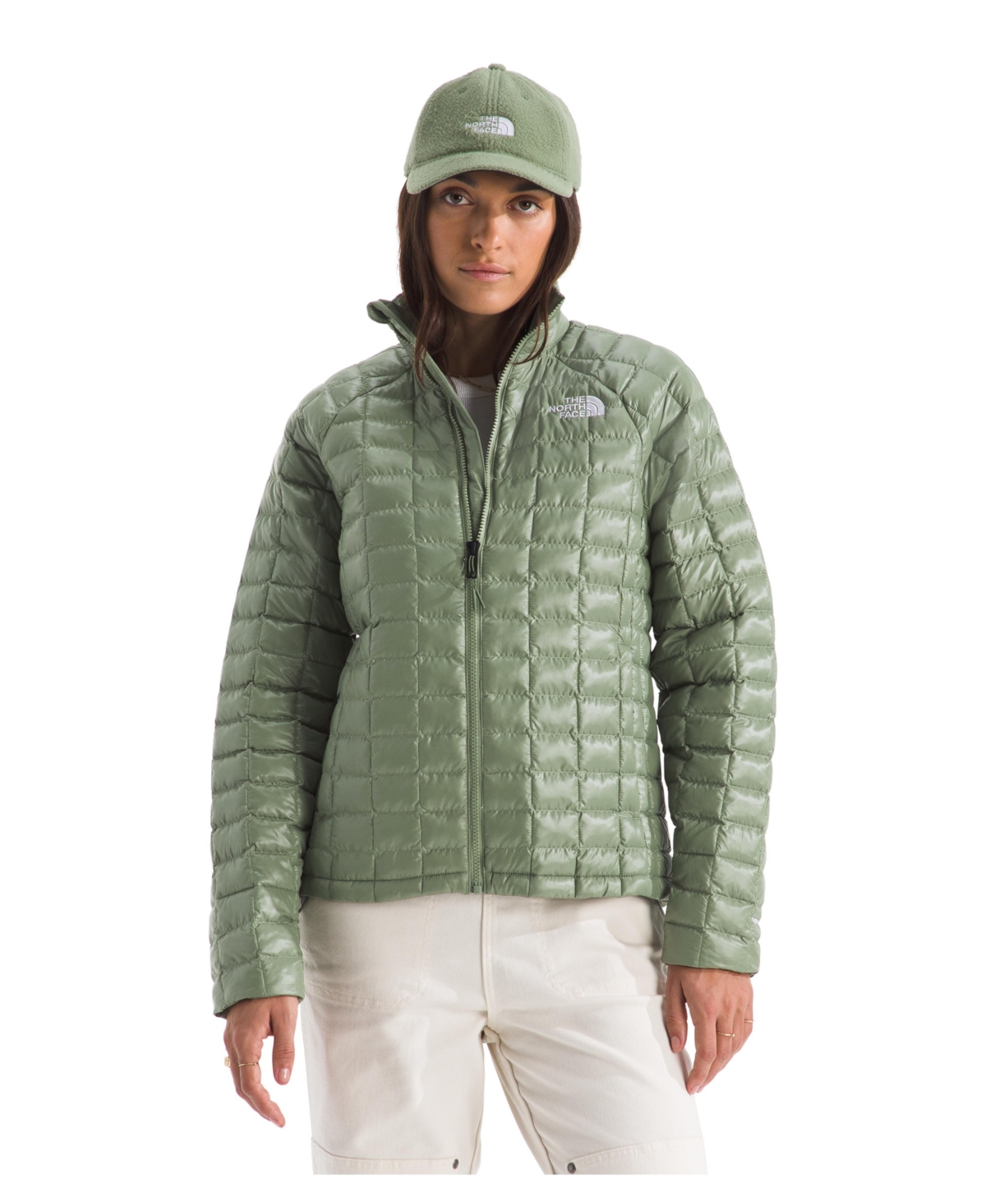 The North Face Women's Thermoball Zip-front Jacket In Green