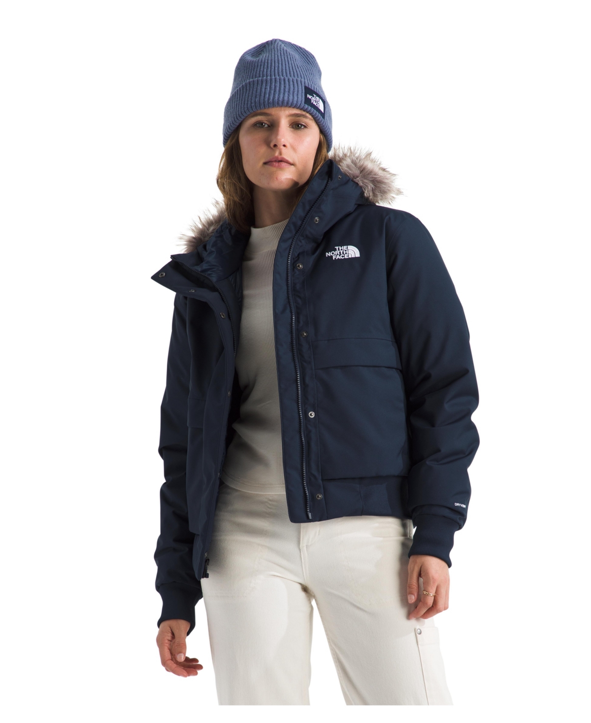 The North Face Women's Arctic Bomber Coat In Blue