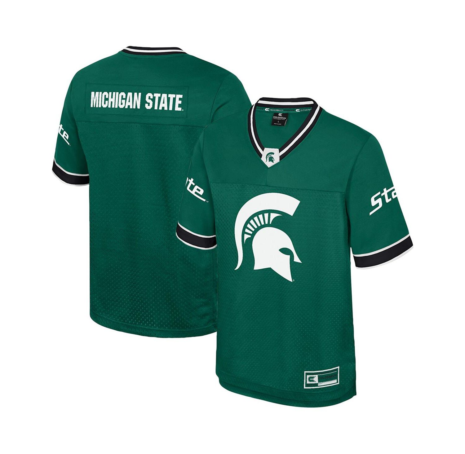 Men's Green Michigan State Spartans Nothing But The Hits Football Jersey