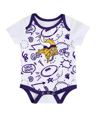 Infant 3-Piece Minnesota Vikings All Day Play Bodysuit Set