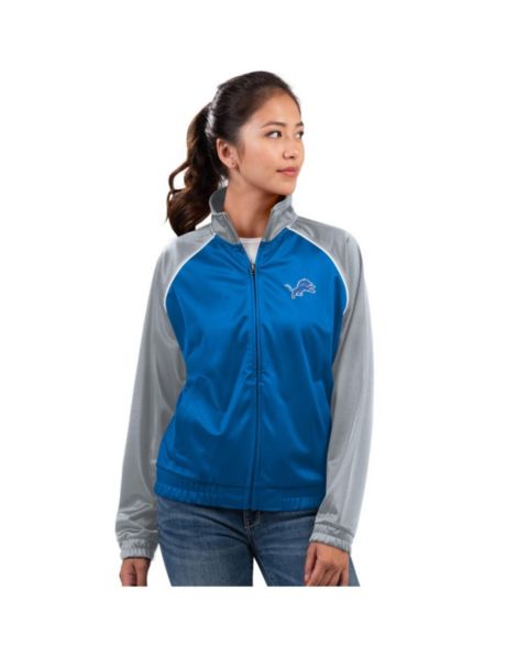 Женские куртки G-III 4Her by Carl Banks Women's Blue Detroit Lions Replay Full-Zip Track Jacket