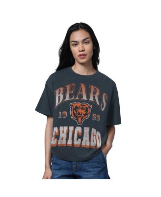 Starter - Women's Heather Navy Chicago Bears Oversized Hall of Fame T-shirt