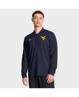 Nike - Men's Navy West Virginia Mountaineers One Goal Performance Half-Zip Pullover Sweatshirt