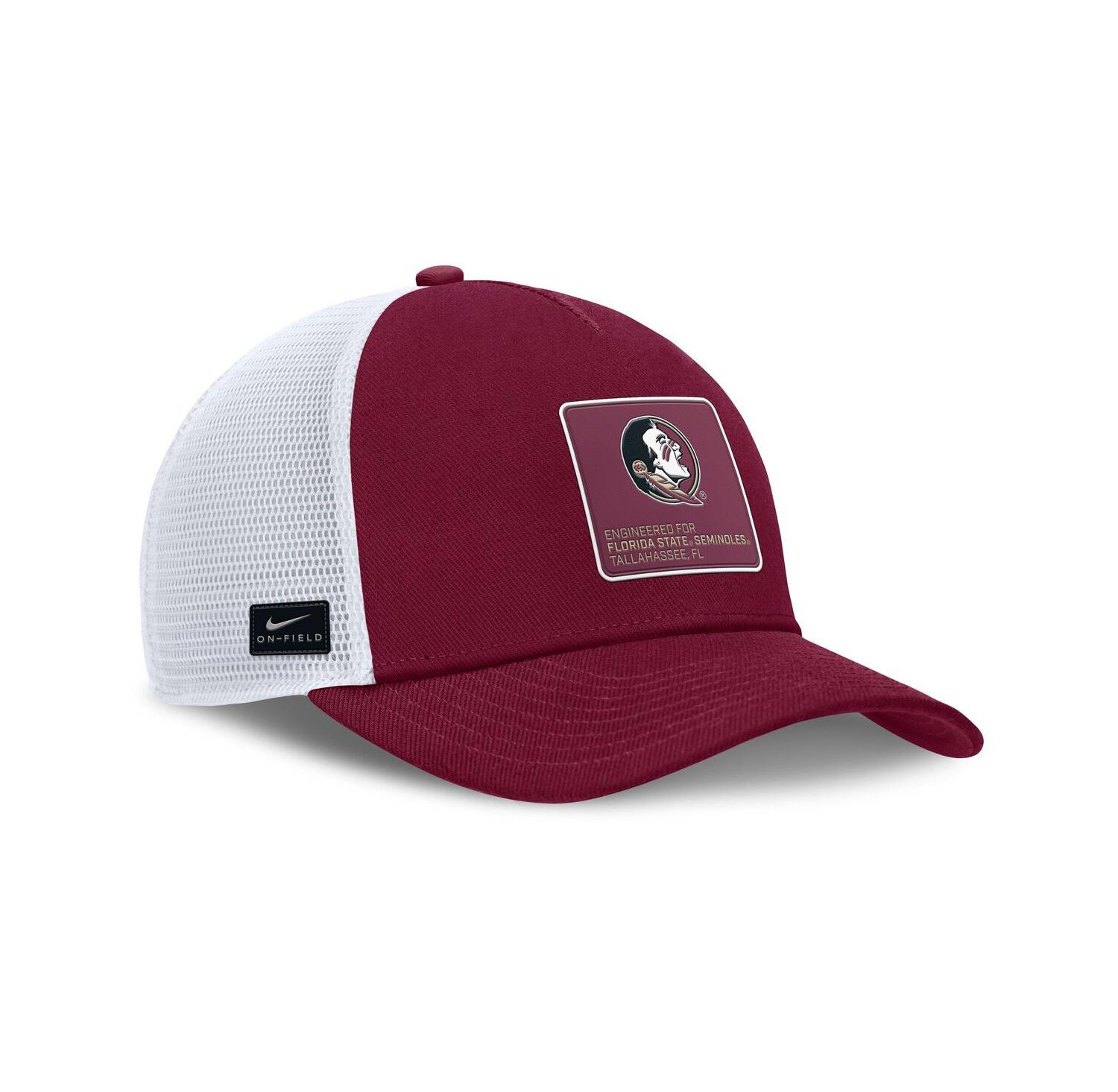 Men's Garnet/White Florida State Seminoles 2025 On-Field Rise Engineered Trucker Adjustable Hat
