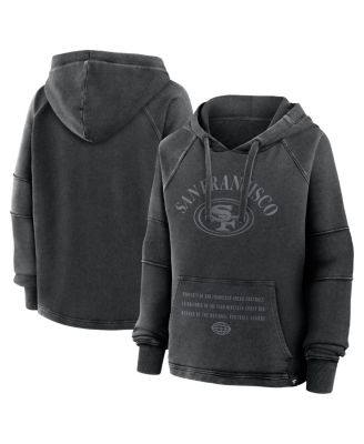 Fanatics - Women's Black San Francisco 49ers Oversized Raglan Gridiron Hoodie