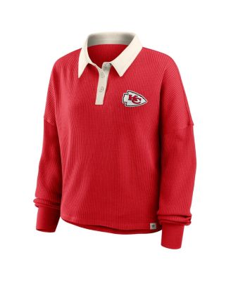 Women's Red Kansas City Chiefs Oversized Hometown Premium Thermal Long Sleeve Shirt