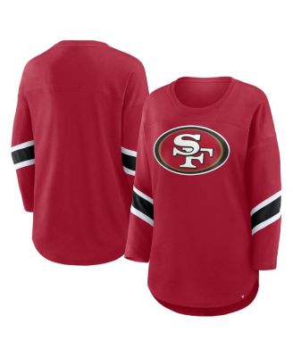 Fanatics - Women's Scarlet San Francisco 49ers Redzone 3/4-Sleeve T-Shirt