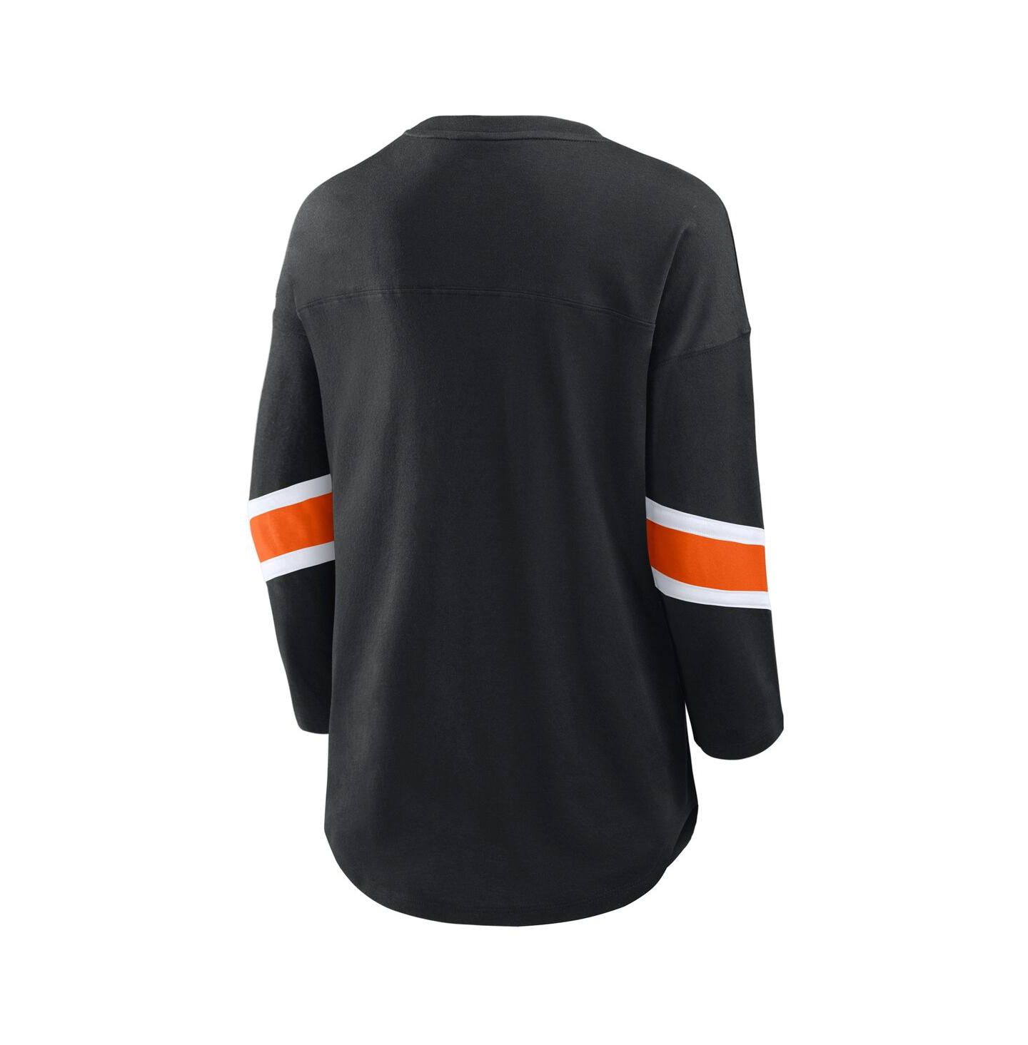 Женская футболка Fanatics Black Cincinnati Bengals Redzone 3/4-Sleeve — фото 2