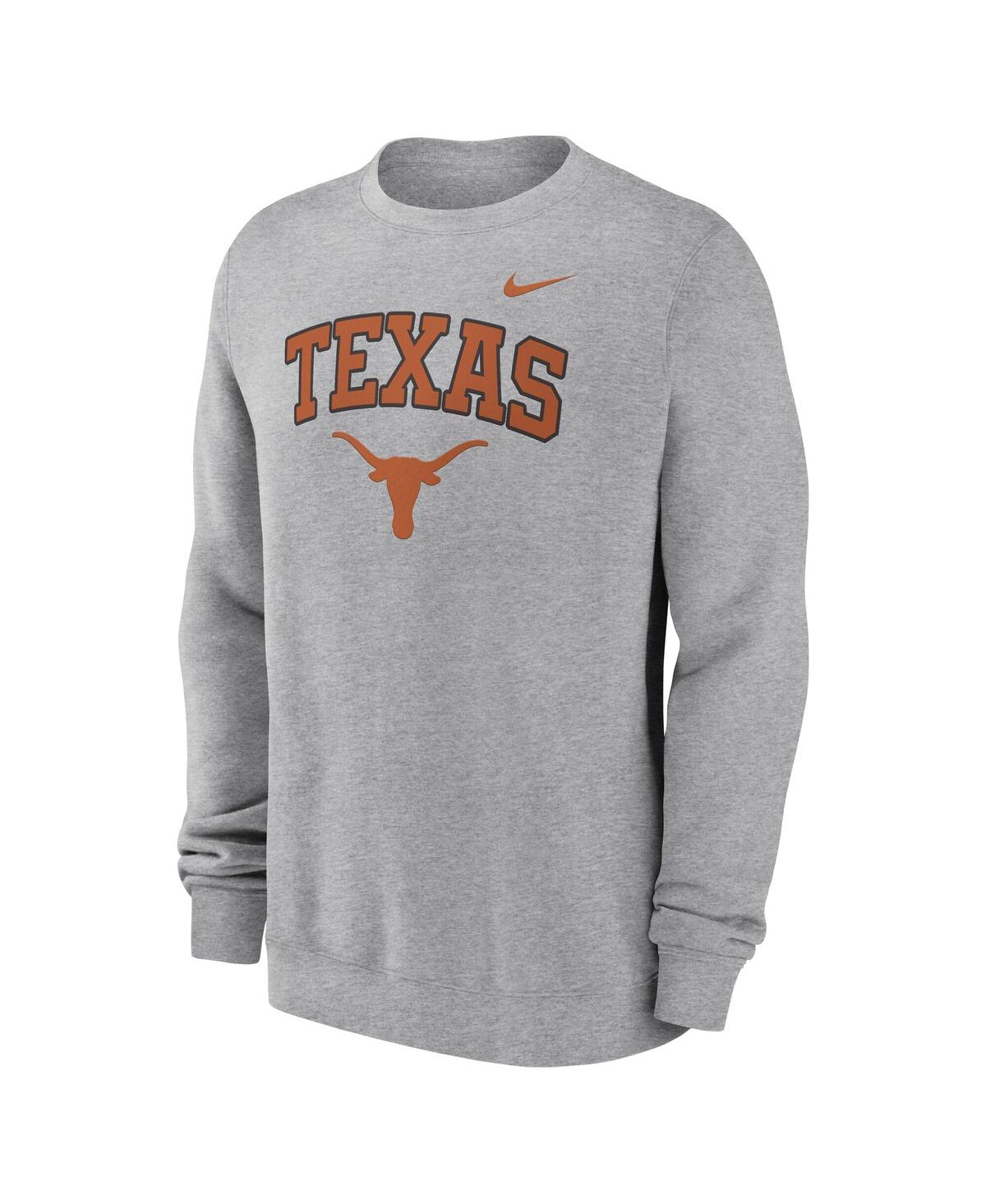 Nike Men's Gray Texas Longhorns Arch Pullover Sweatshirt In Gray