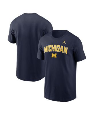 Jordan - Men's Navy Michigan Wolverines Primetime Arch Stack T-shirt