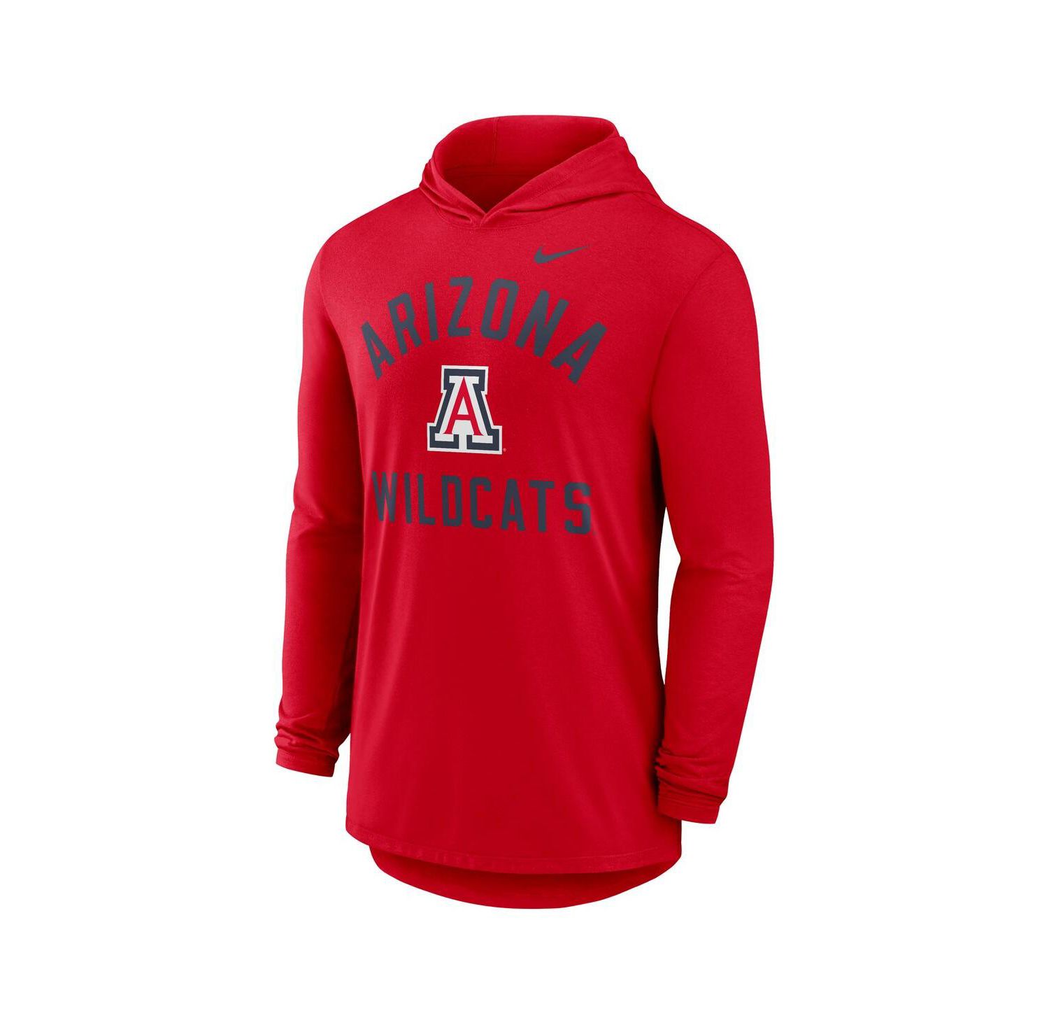 Men's Red Arizona Wildcats Classic Arch Tri-Blend Long Sleeve Hoodie T-Shirt
