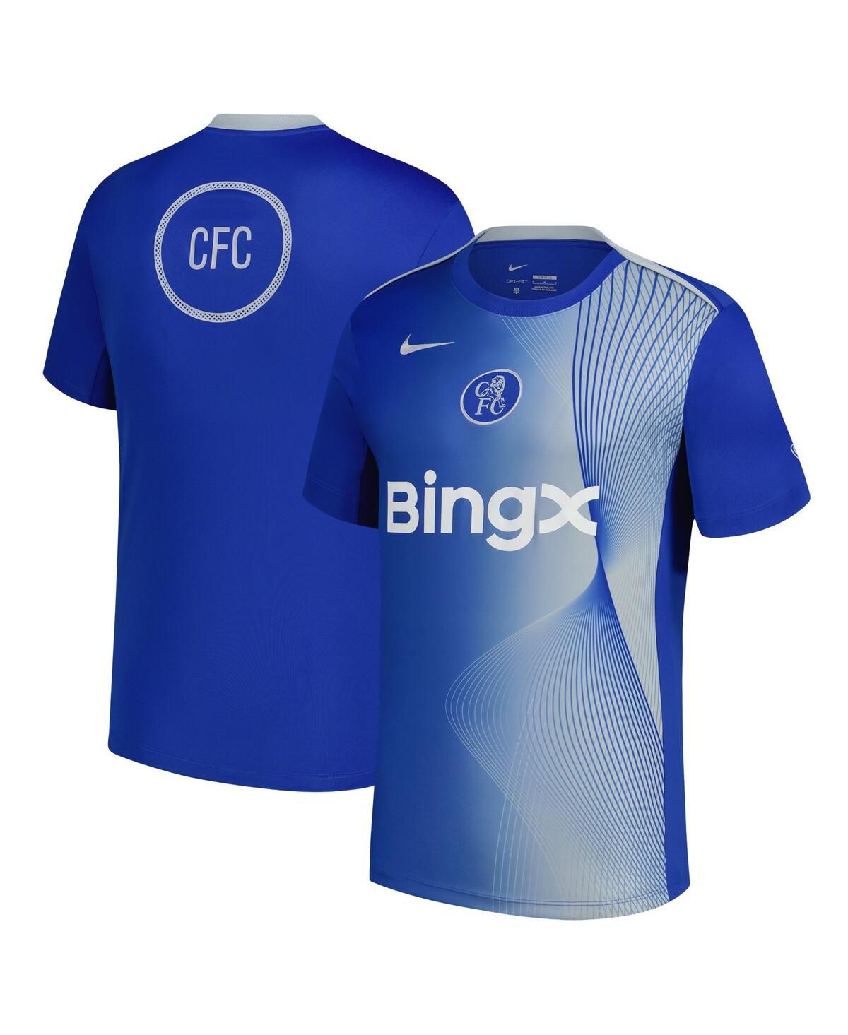 Мужская синяя тренировочная майка Chelsea Third Academy Pro сезона 2025/26, предназначенная для предматчевых тренировок