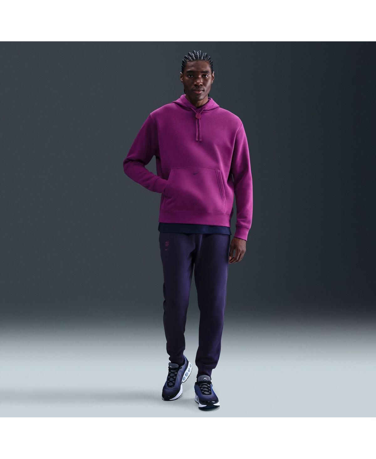 Мужские флисовые джоггеры Barcelona Sportswear Club фиолетового цвета для бега трусцой