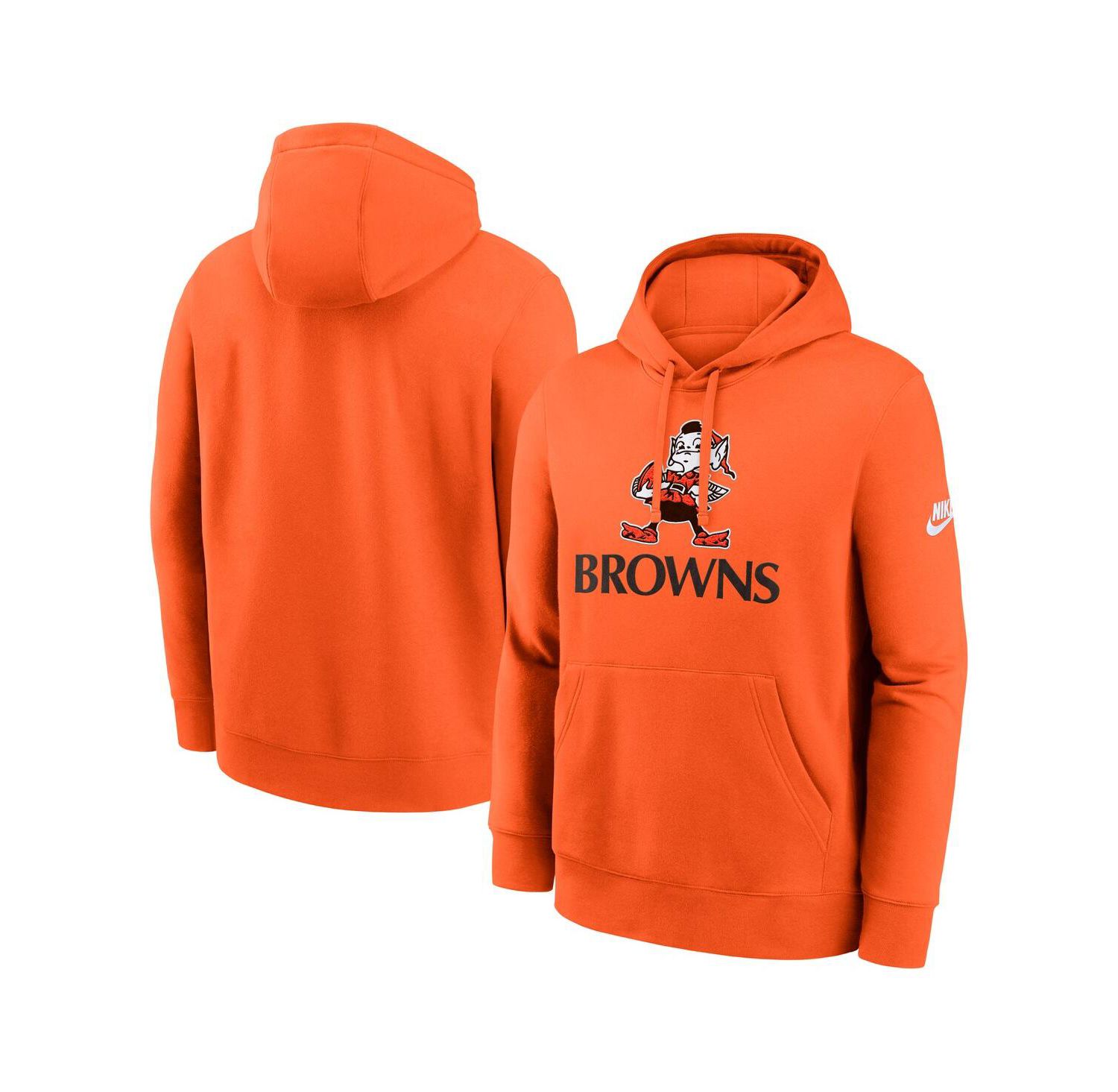 Men's Orange Cleveland Browns Best Season Rewind Club Pullover Hoodie