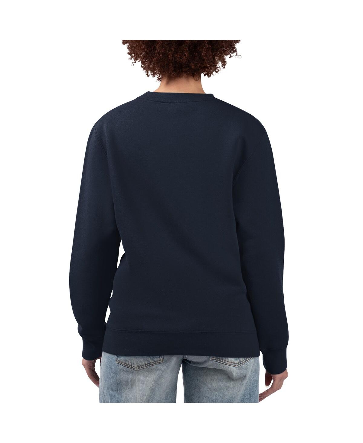 G-iii 4her By Carl Banks Women's Navy Detroit Tigers Flowers Graphic Pullover Sweatshirt In Blue