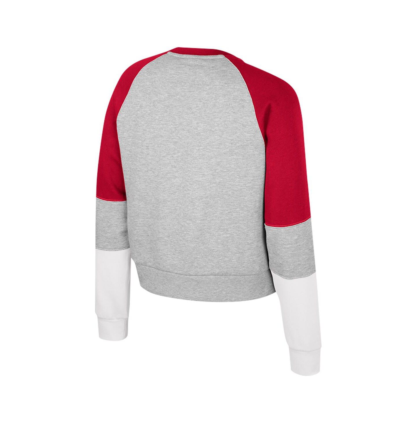 Женская толстовка Colosseum Heather Gray Alabama Crimson Tide Katinka Rhinestone Scoop Neck Pullover — фото 2