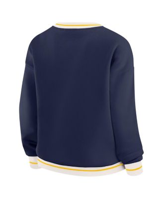 Women's Navy Michigan Wolverines Seal Sweatshirt