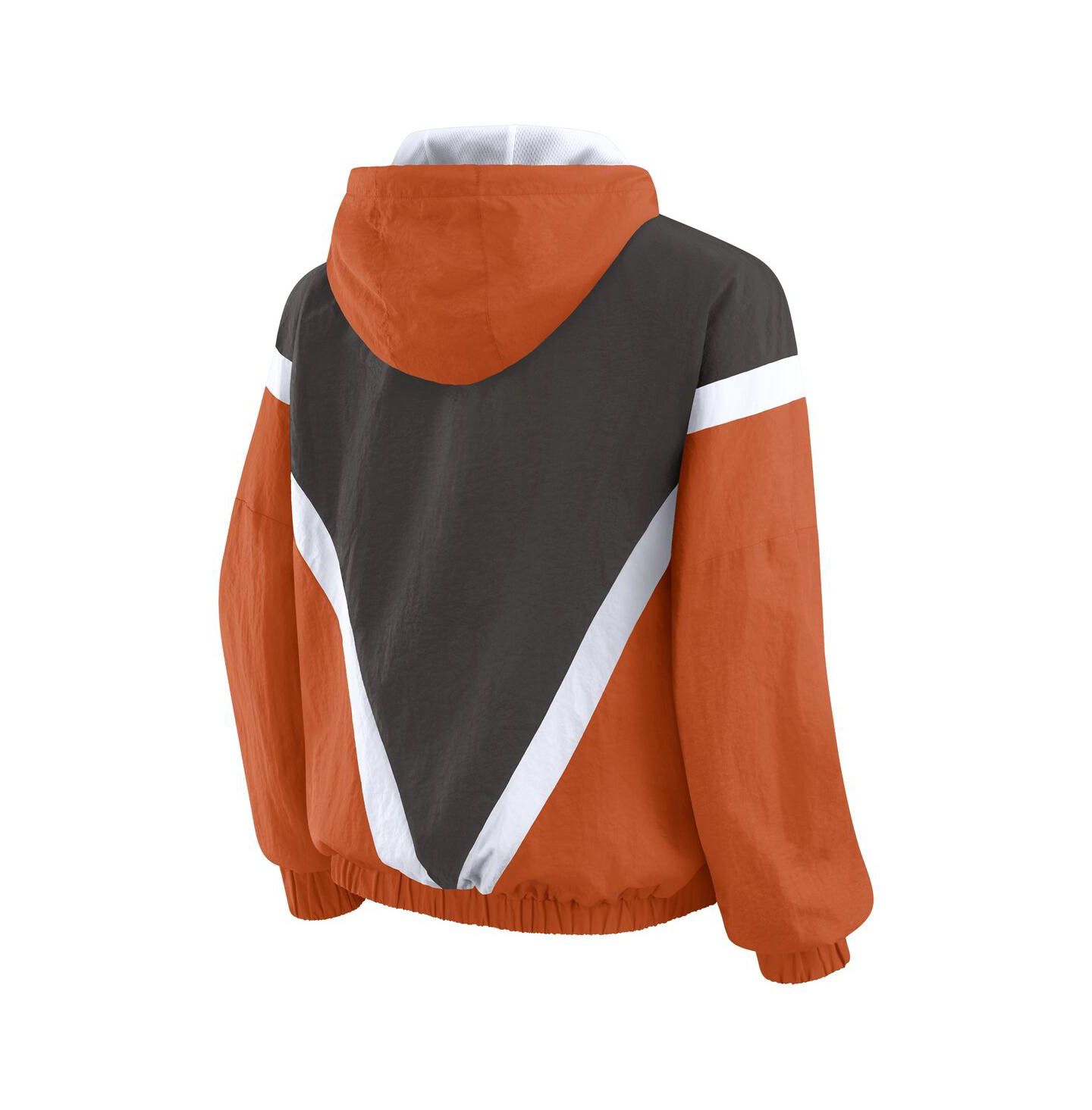 Женская куртка WEAR by Erin Andrews Texas Orange/Gray Texas Longhorns Color Block Full-Zip Windbreaker — фото 2