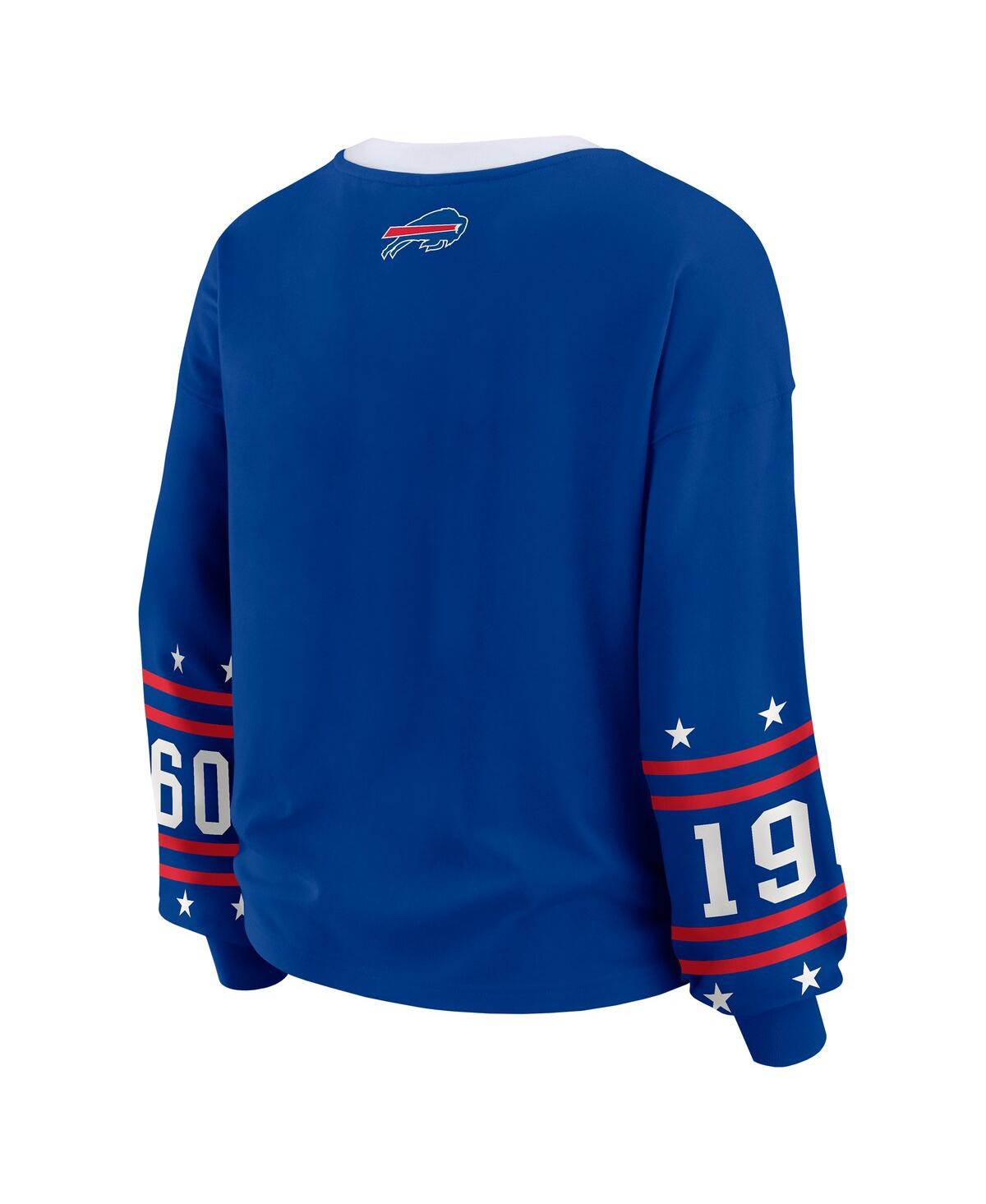 Wear By Erin Andrews Women's Royal Buffalo Bills Sport Long-sleeve T-shirt In Blue
