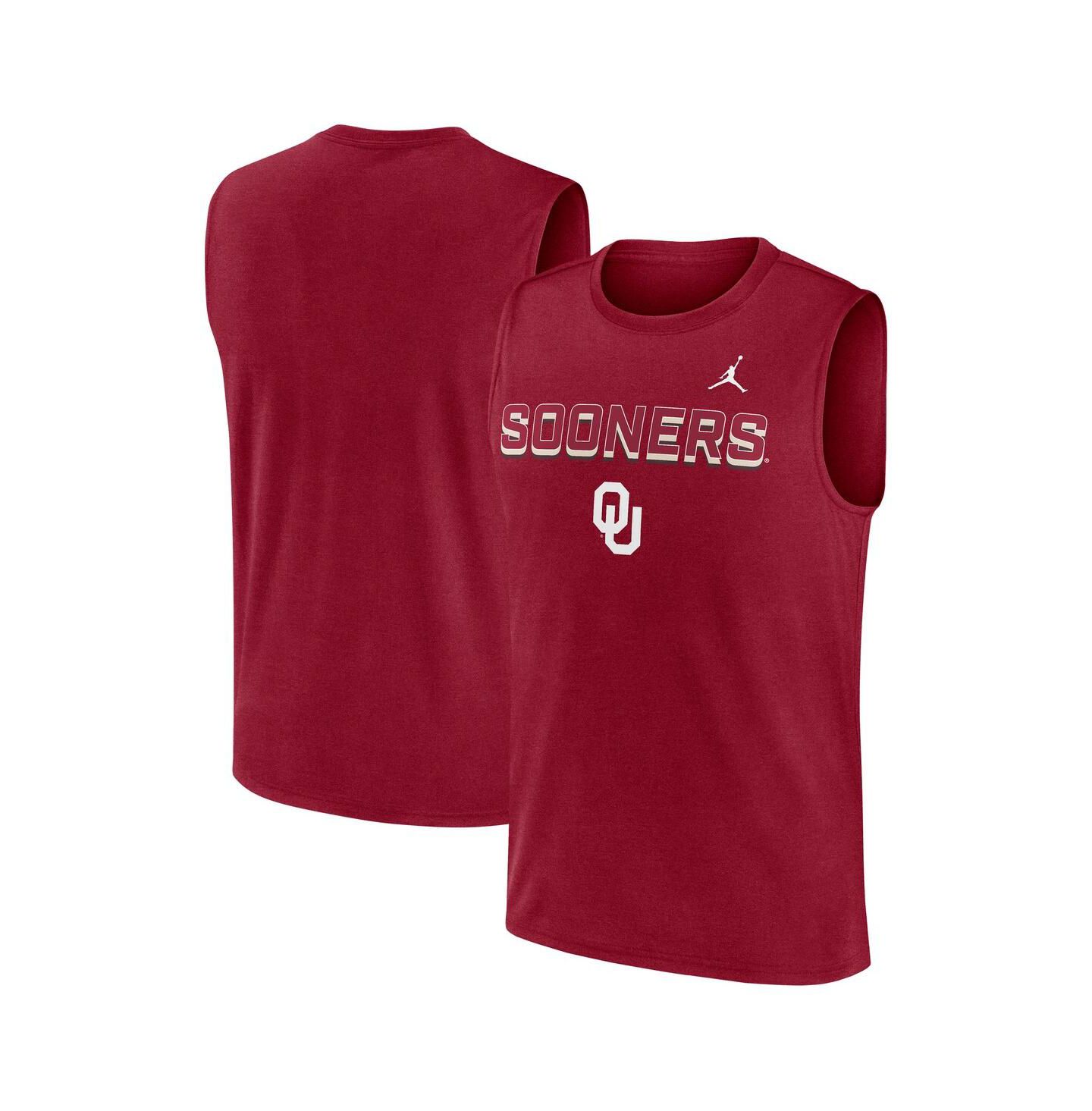 Мужской топ Jordan Crimson Oklahoma Sooners Primetime Tricode Legend Dri-FIT — фото 1