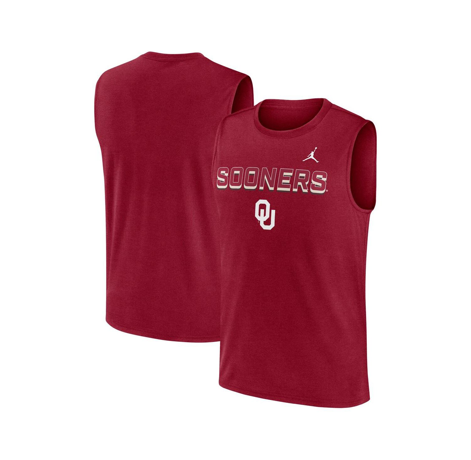 Men's Crimson Oklahoma Sooners Primetime Tricode Legend Dri-FIT Tank Top