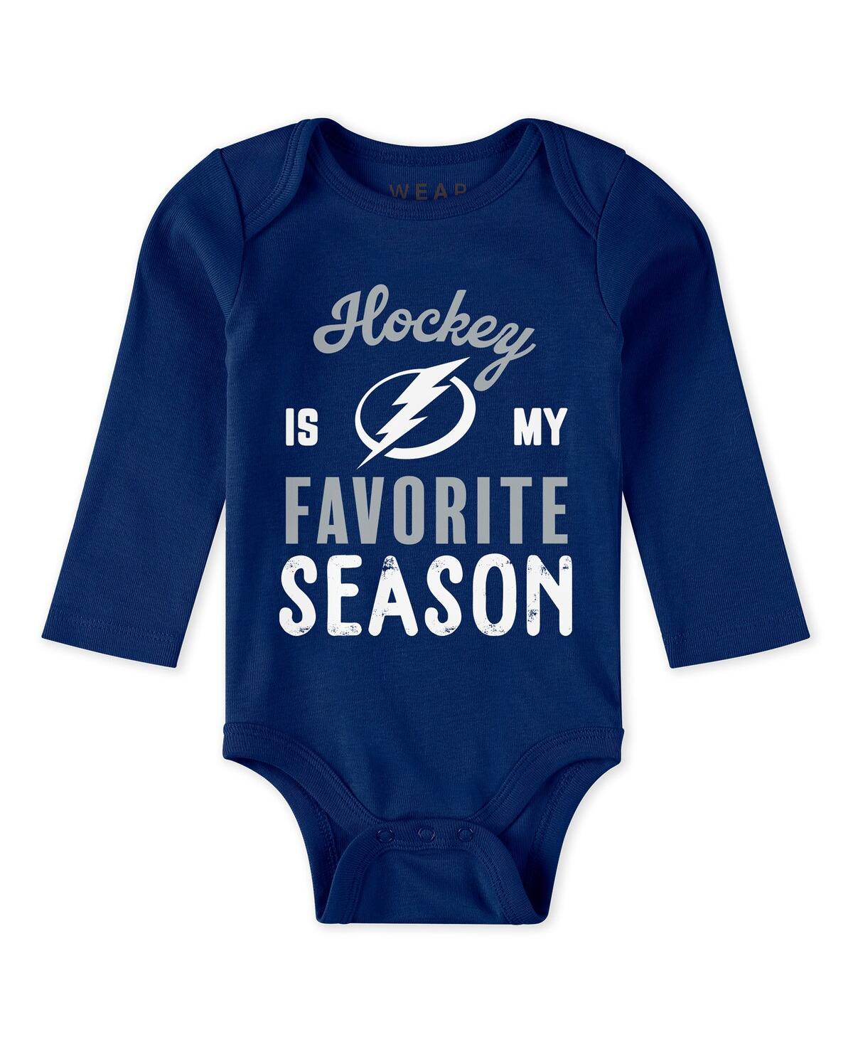 Wear by Erin Andrews Baby Boys and Girls 3-Piece Tampa Bay Lightning Turn Me Around Bodysuits Pants Set