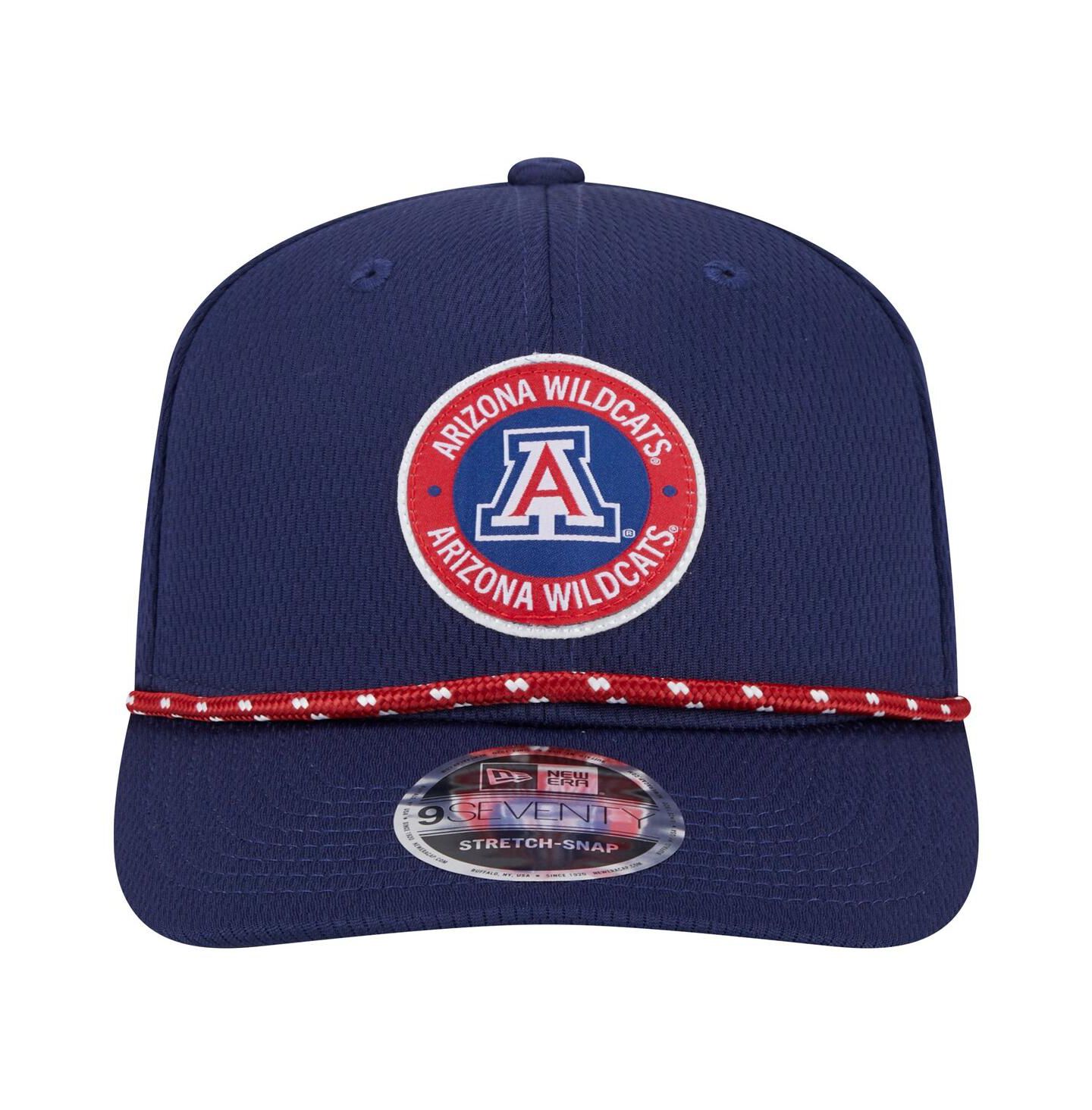 Мужской головной убор New Era Navy Arizona Wildcats Coolera 9SEVENTY Rope Stretch-Snap Hat — фото 4