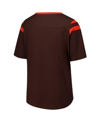Women's Brown Cleveland Browns Plus Size Linebacker T-Shirt